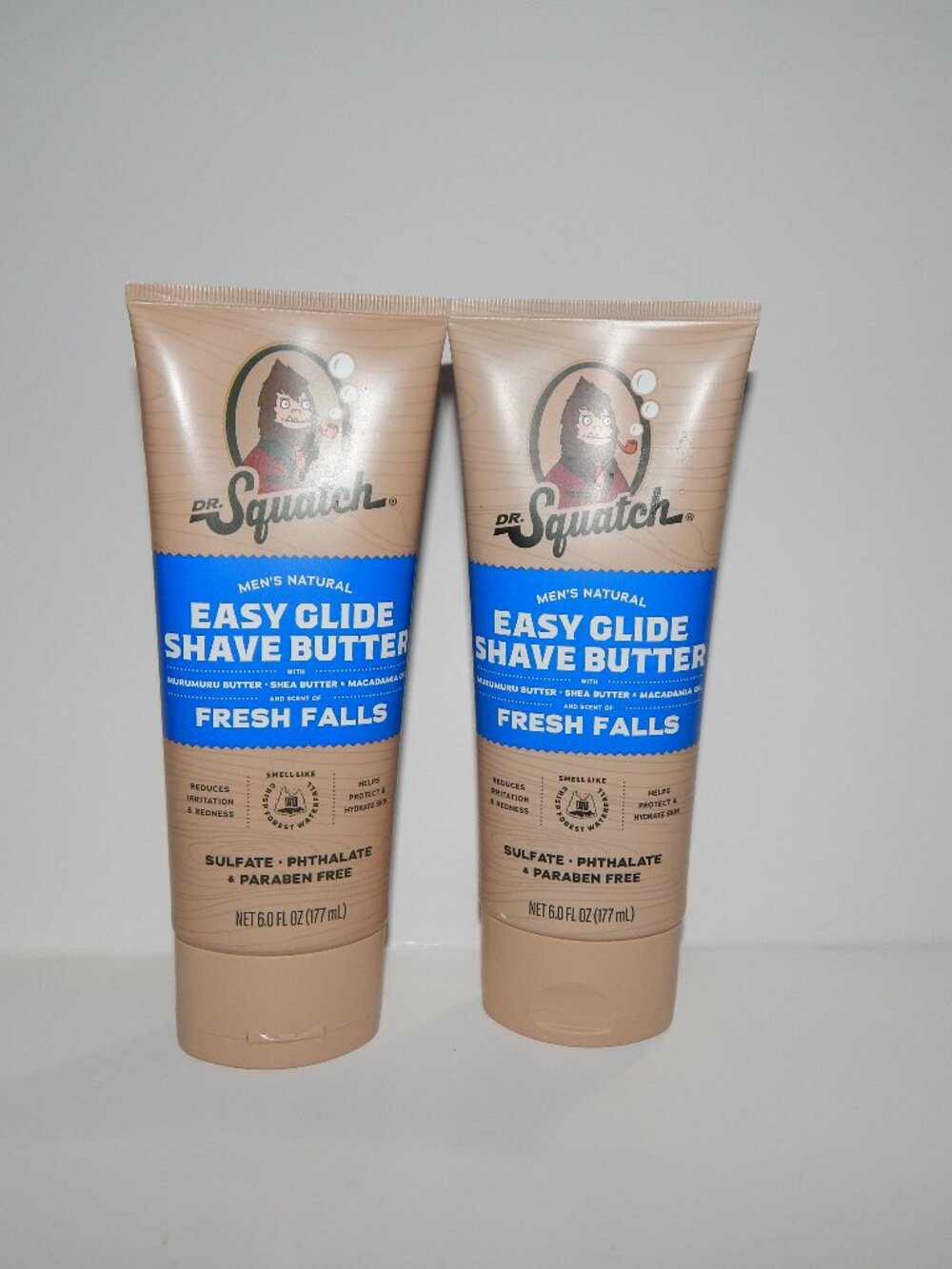 2 Dr Squatch Fresh Falls Easy Glide Shave Butter 6oz Ea - Sealed